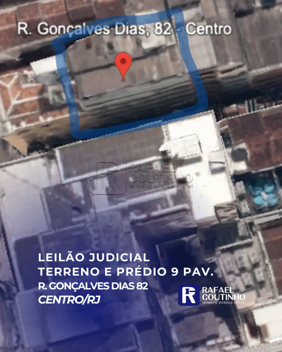Prédio Comercial 9 Pav - Centro/RJ - Gonçalves Dias 82 - Pague em até 60 vezes.