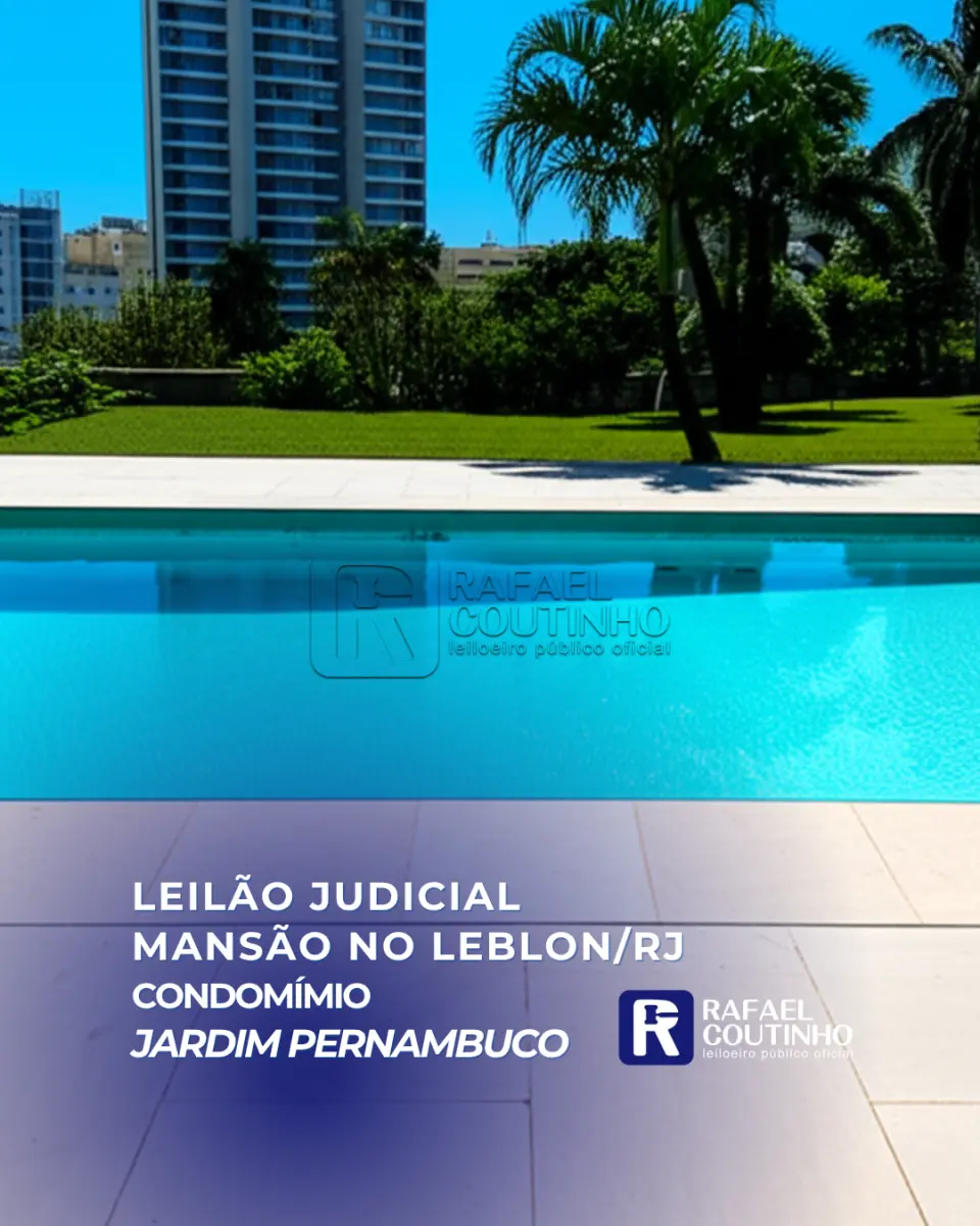 Mansão no Jardim Pernambuco - Condomínio mais luxuoso do Leblon/RJ - Terreno e Respectivas Construções. Pague em até 60 vezes.