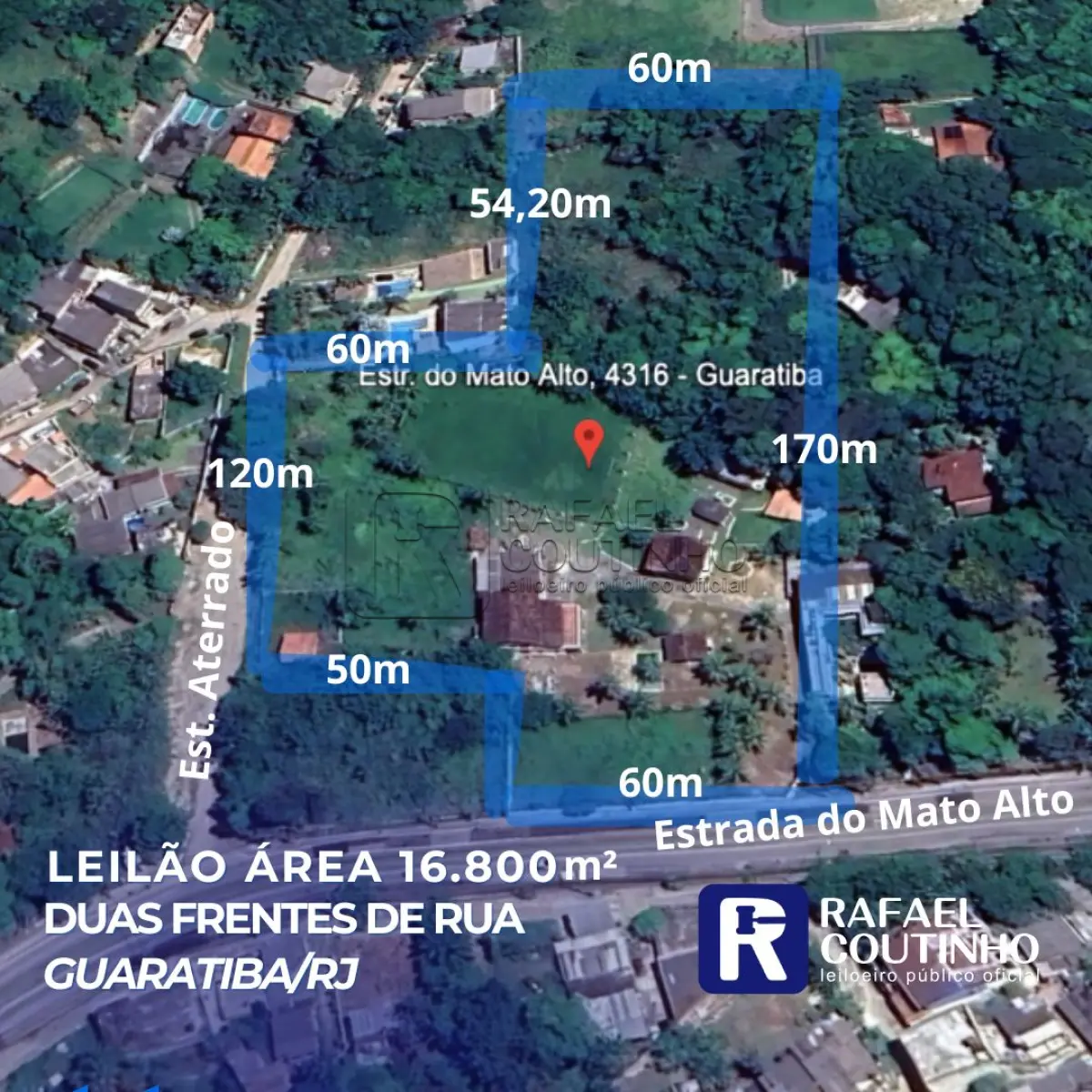 Sítio em Guaratiba/RJ - Área 16.800 m². Aceita financiamento.