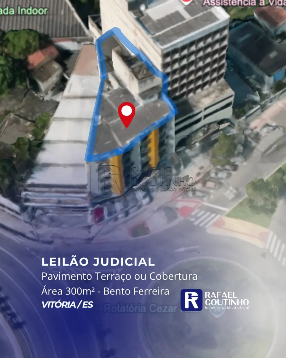 LOTE ÚNICO - Pavimento Terraço ou Cobertura, Aprox. 300m² em Bento Ferreira, Vitória/ES. Pague em até 60 vezes.