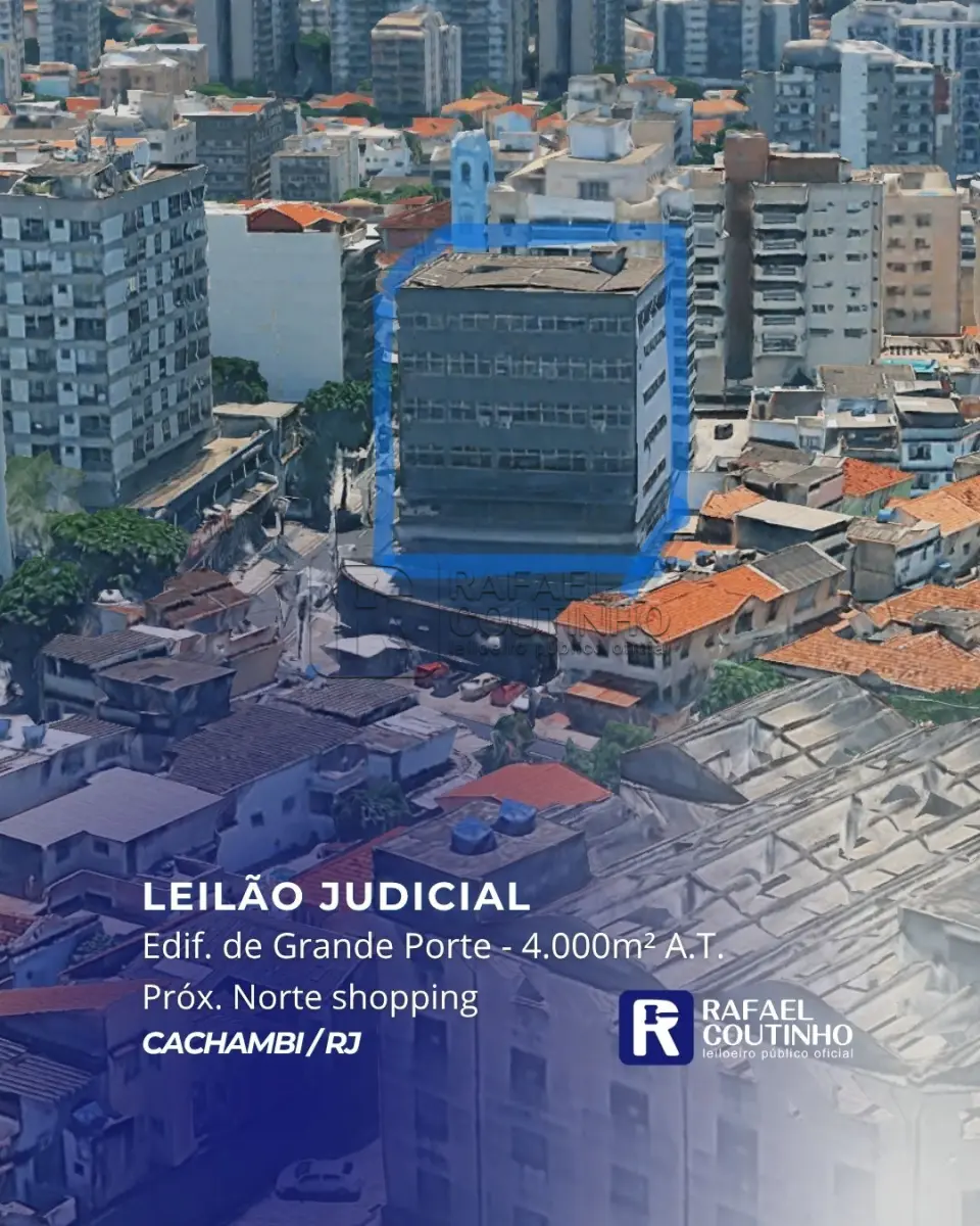 LOTE ÚNICO - Edifício de Grande Porte (7 pav. e 4.000m2 A.T). Próximo ao NorteShopping. Terreno e Respectivas Construções. Pague em até 60 vezez.
