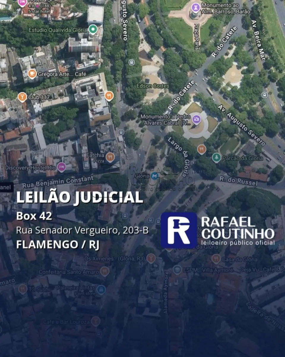 LOTE 276 - Box 42 na Rua Senador Vergueiro, 203-B, Flamengo, Rio de Janeiro/RJ. Pague em até 60 vezes.