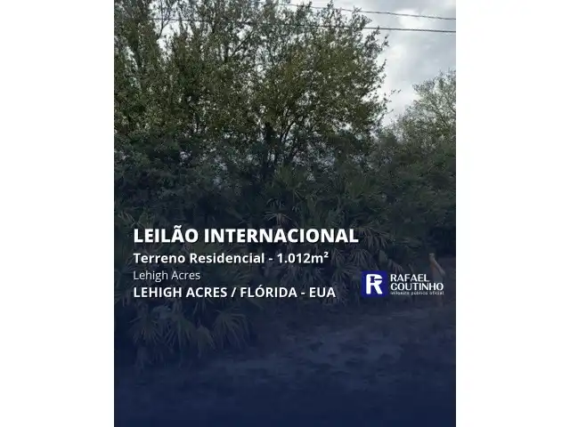 Terreno Residencial 1.011,72 m² em Lehigh Acres/FL, EUA. Venda Direta Internacional.
