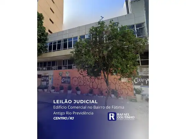 Edifício Comercial no Bairro de Fátima, Centro/RJ. Antigo Rio Previdência. Terreno e Respectivas Construções. Pague em até 60 vezes.