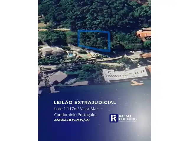 Lote de 1.117m2 com vista infinita mar no Condomínio Portogalo em Angra dos Reis/RJ.