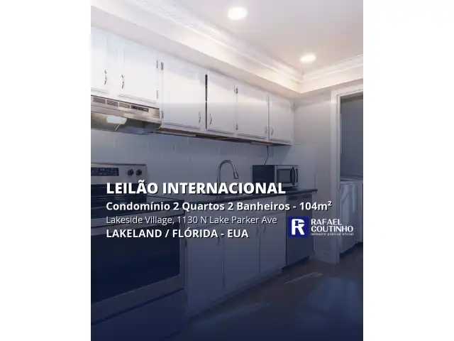 Condomínio 2 Quartos 2 Banheiros 104m² na 1130 N Lake Parker Ave, Unit C126, Lakeside Village, Lakeland/FL, EUA. Venda Direta Internacional.