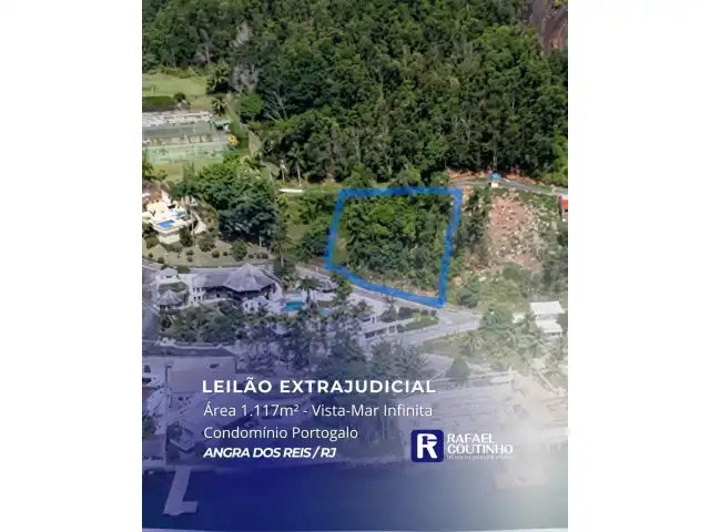 Lote de 1.117m2 com vista infinita mar no Condomínio Portogalo em Angra dos Reis/RJ.