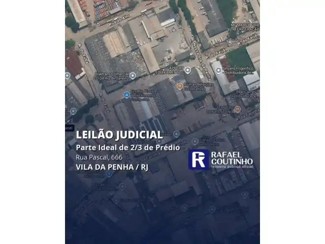 Parte Ideal de 2/3 de Prédio na Rua Pascal, 666, Vila da Penha, Rio de Janeiro/RJ. Pague em até 31 vezes.