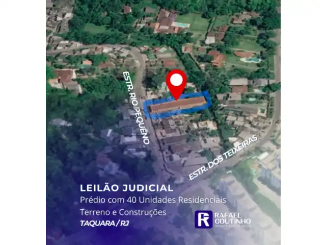 Prédio com 40 Unidades Residenciais na Taquara/RJ. Terreno e Respectivas Construções. Pague em até 60 vezes.
