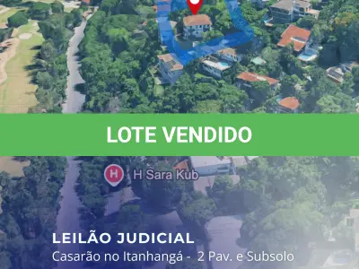 LOTE ÚNICO - Casarão no Itanhangá com Vista p/ o Golf Club, Rio de Janeiro/RJ. Terreno e Rescpetivas Construções. Pague em até 60 vezes.