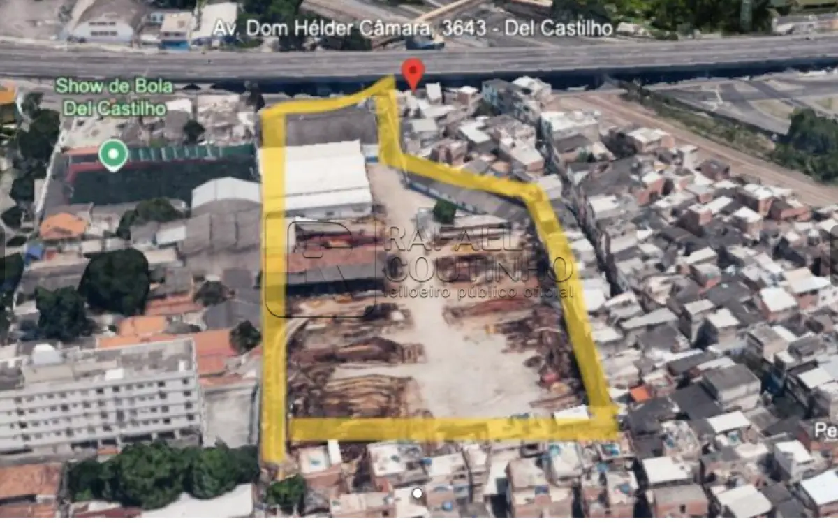 LOTE ÚNICO - Área 5.093 m² - Del Castilho/RJ. Terreno e Respectivas Construções. Pague em até 60 vezes.