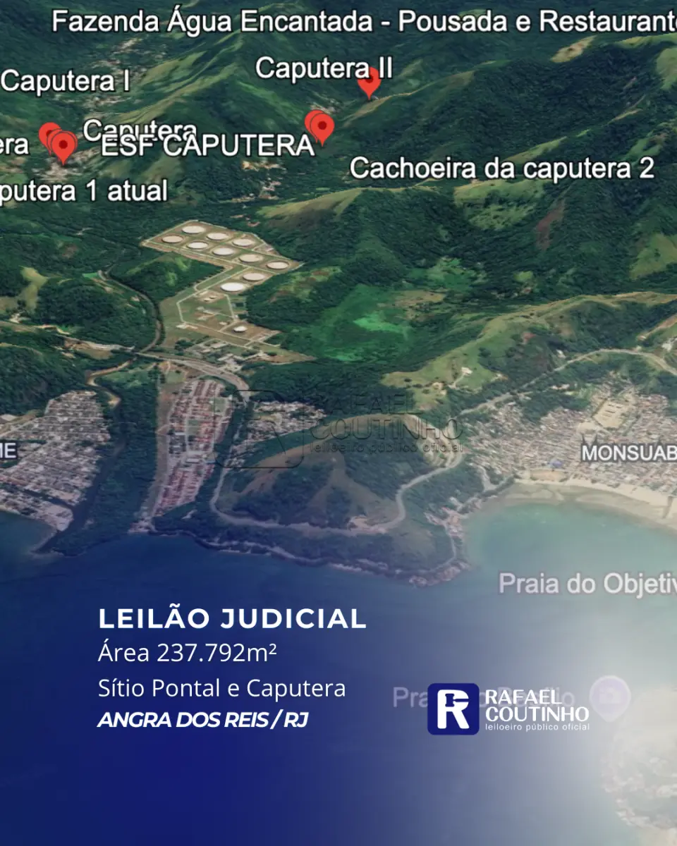 LOTE ÚNICO - Sítio Pontal e Caputera - Área 237.792m² - Angra dos Reis/RJ. Terreno e Respectivas Construções. Pague em até 60 vezes.