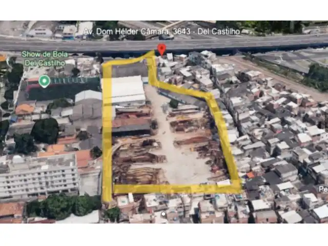 Área 5.093 m² - Del Castilho/RJ. Terreno e Respectivas Construções. Pague em até 60 vezes.