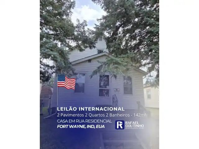 VDI-IND-1005/2025 - Casa 2 Pavimentos, 2 Quartos e 2 Banheiros em Fort Wayne, Indiana, EUA. Área construída 142,76m².