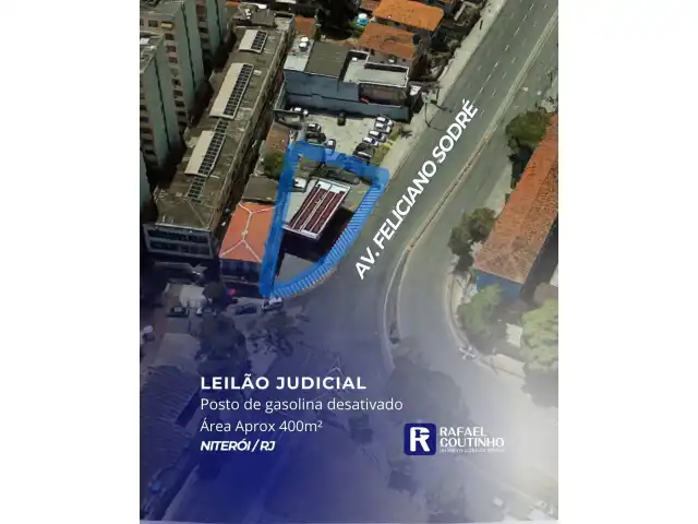 Posto de Gasolina desativado na Av. Feliciano Sodré, nº 01, Centro, Niterói/RJ. Terreno e Respectivas Construções. Pague em até 60 vezes.