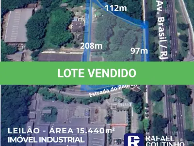 LOTE 001 - Área 15.440 m² - Campo Grande/RJ - Esquina com a Av. Brasil. Terreno e Respectivas Construções. Pague em até 60 vezes.