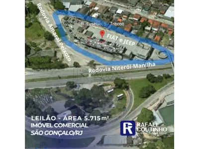 Imóvel Comercial - Área 5.715m² - Margem da Rod. Niterói-Manilha, esquina com Rod. Amaral Peixoto - São Gonçalo/RJ. Terreno e Respectivas Construções. Locação Averbada na Matrícula.