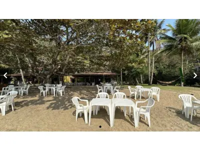 Super Sítio à beira-mar em Ilha Grande/RJ, Praia Maguariqueçaba. Terreno e Respectivas Construções. Pague em até 60 vezes.