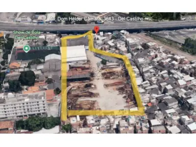 Área 5.093 m² - Del Castilho/RJ. Terreno e Respectivas Construções. Pague em até 60 vezes.