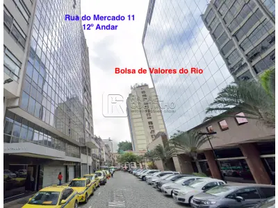 Sala Comercial c/ 405 m² - 12º Andar - Vista Mar - Única no andar. Localizada na Rua do Mercado, Centro, Rio de Janeiro/RJ - Em frente a Bolsa de Valores RJ. Pague em até 240 vezes.