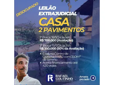 LOTE 002 - Casa 2 Pavimentos com Área Gourmet e 4 Vagas de Garagem