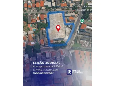 LOTE ÚNICO - Área aproximada de 3.800m2, incluindo galpão logístico, na R. Paz de Siqueira 154 - Engenho Novo/RJ - Terreno e Respectivas Construções.