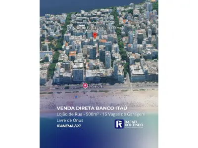Lojão de Rua com 500m² em Ipanema/RJ. Rua Comercial – VENDA DIRETA CONDICIONADA BANCO ITAÚ. Parcele em até 72x direto com o Banco Itaú.