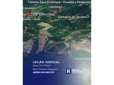 LOTE ÚNICO - Sítio Pontal e Caputera - Área 237.792m² - Angra dos Reis/RJ. Terreno e Respectivas Construções. Pague em até 60 vezes.