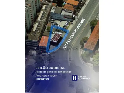 LOTE ÚNICO - Posto de Gasolina desativado na Av. Feliciano Sodré, nº 01, Centro, Niterói/RJ. Terreno e Respectivas Construções. Pague em até 60 vezes.