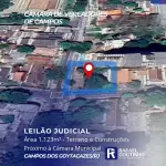 ÁREA DE 1.126M² PRÓXIMO À CÂMARA DE VEREADORES, NO CENTRO DE CAMPOS DOS GOYTACAZES/RJ. IMÓVEL DE ESQUINA. TERRENO E RESPECTIVAS CONSTRUÇÕES. PAGUE EM ATÉ 60 VEZES.