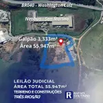 LOTE ÚNICO - Galpão 3.333m² - Área total do terreno 55.957m² - Rodovia BR 040, Três Rios, Rio de Janeiro/RJ. Terreno e Respectivas Construções. Pague em até 60 vezes.