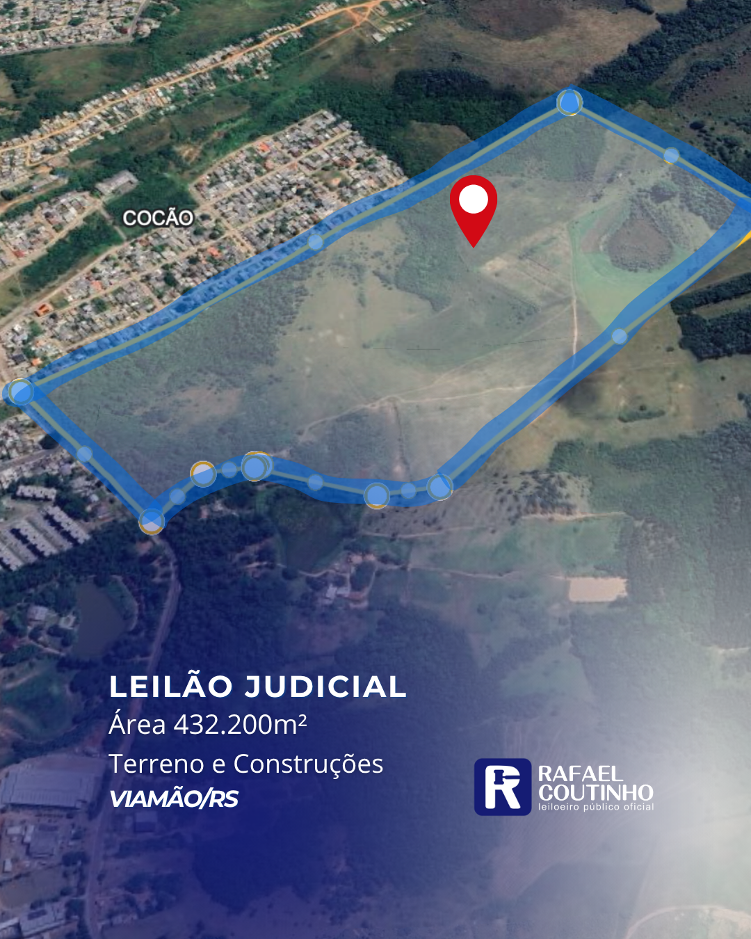 Área plana com 432.200m2 em Cocão, Viamão/RS. Terreno e Respectivas Construções. Pague em até 60 vezes.