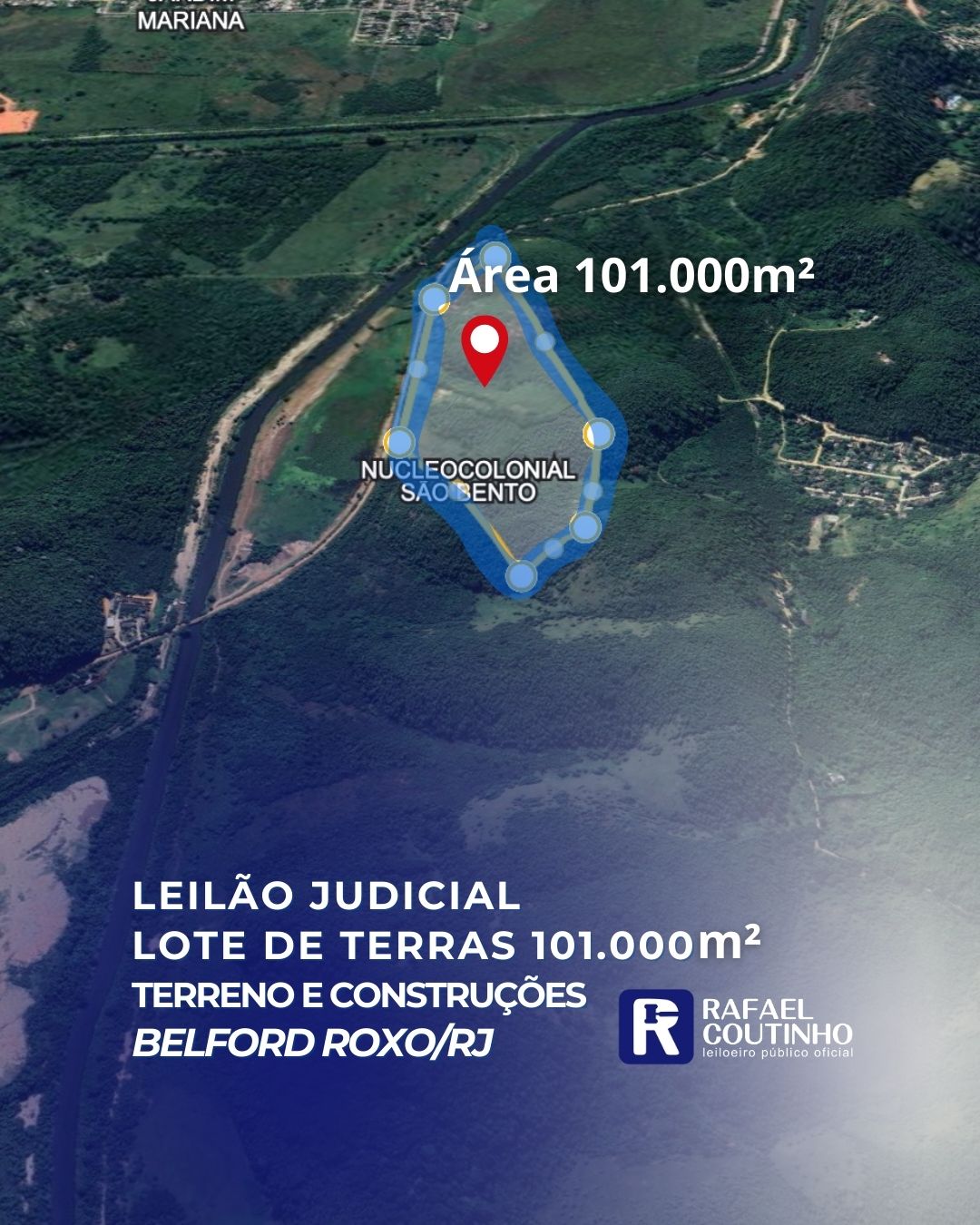 Imagem do imóvel Lote De Terras - Área 101.000m² - Núcleo Colonial São Bento, Belford Roxo/rj. Terreno E Respectivas Construções. Pague Em Até 60 Vezes.