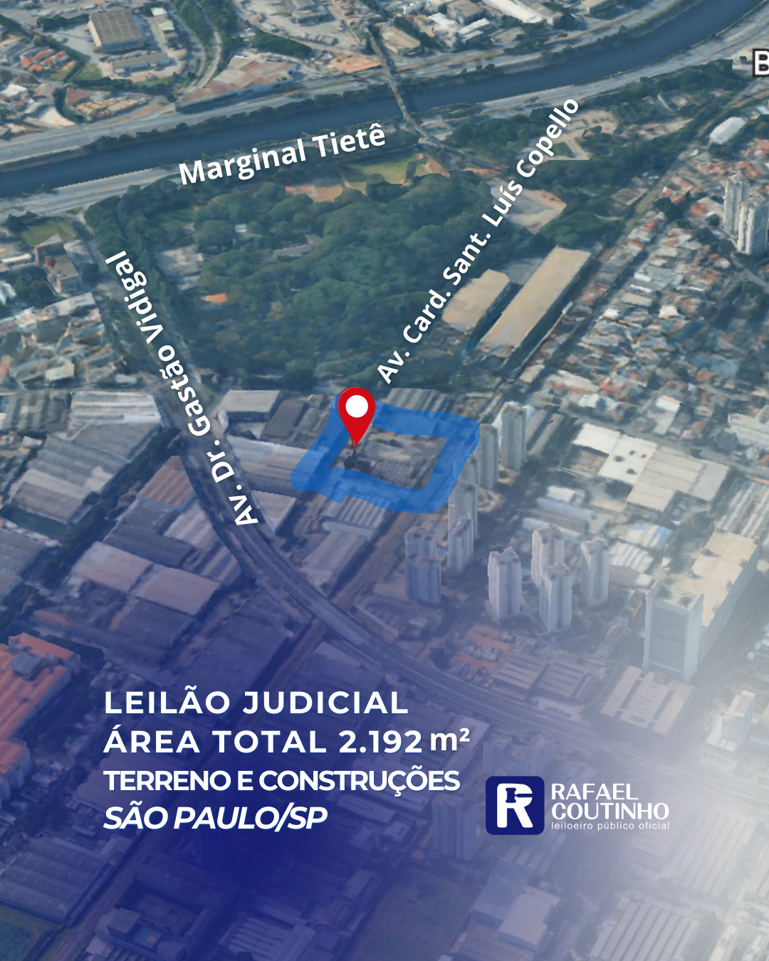 Área 2.192m² com Galpão e Edificações Administrativas próximo à Marginal Tiete - Vila Leopoldina - São Paulo/SP. Terreno e Respectivas Construções. Pague em até 60 vezes.