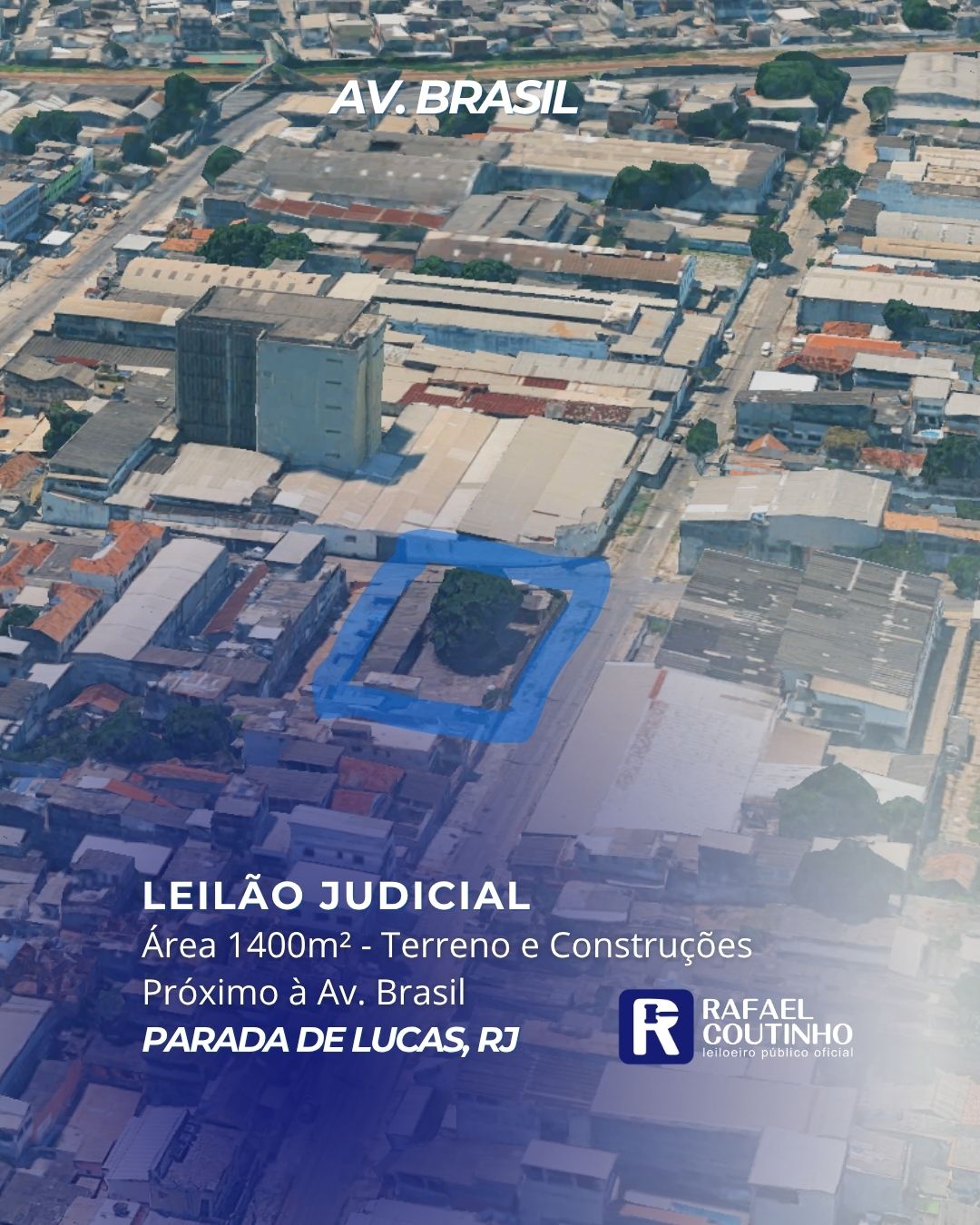 Área 1.400m² próximo à Av. Brasil - Parada de Lucas/RJ. Terreno e Respectivas Construções. Pague em até 60 vezes.