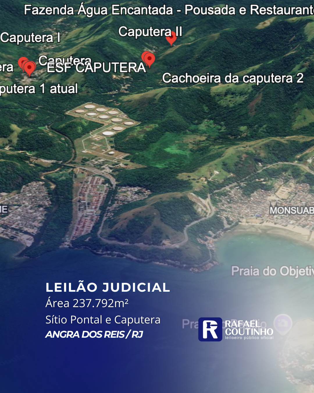 Sítio Pontal e Caputera - Área 237.792m² - Angra dos Reis/RJ. Terreno e Respectivas Construções. Pague em até 60 vezes.