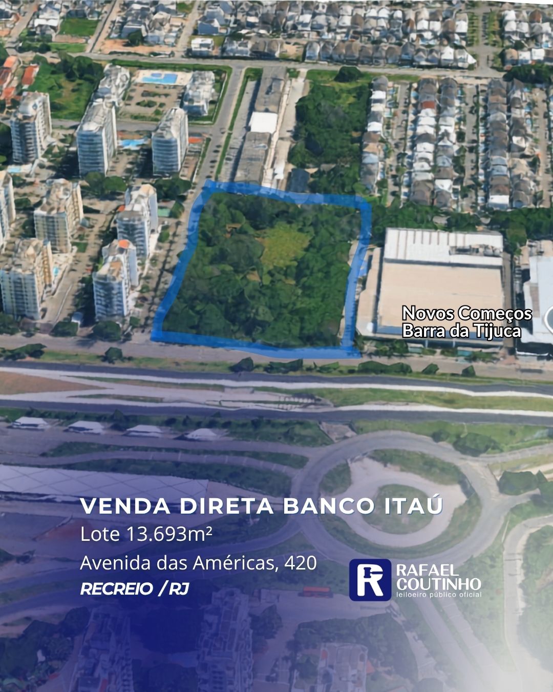 Imagem do imóvel Lote De Terreno Com 13.693m², Na Av. Das Américas, Nº 420, Rio De Janeiro – Venda Direta Condicionada Banco Itaú. Parcele Em Até 72x Direto Com O Banco Itaú.