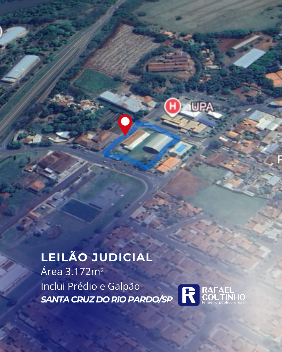 Área 3.172m² com Prédio e Galpão - Santa Cruz do Rio Pardo-SP. Terreno e Respectivas Construções. Pague em até 60 vezes.