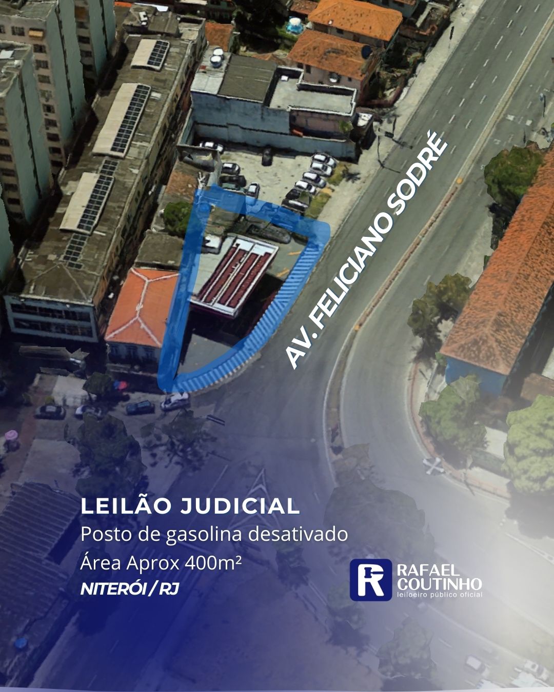 Posto de Gasolina desativado na Av. Feliciano Sodré, nº 01, Centro, Niterói/RJ. Terreno e Respectivas Construções. Pague em até 60 vezes.