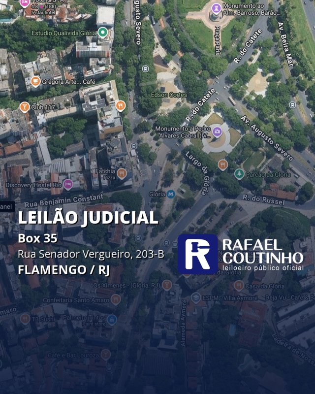 Box 35 na Rua Senador Vergueiro, 203-B, Flamengo, Rio de Janeiro/RJ. Pague em até 60 vezes.