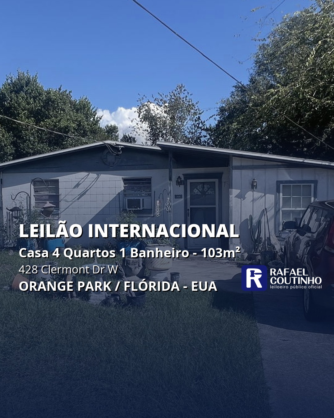 Casa 4 Quartos 1 Banheiro 103 m² na 428 Clermont Dr W, Orange Park/FL, EUA. Venda Direta Internacional.