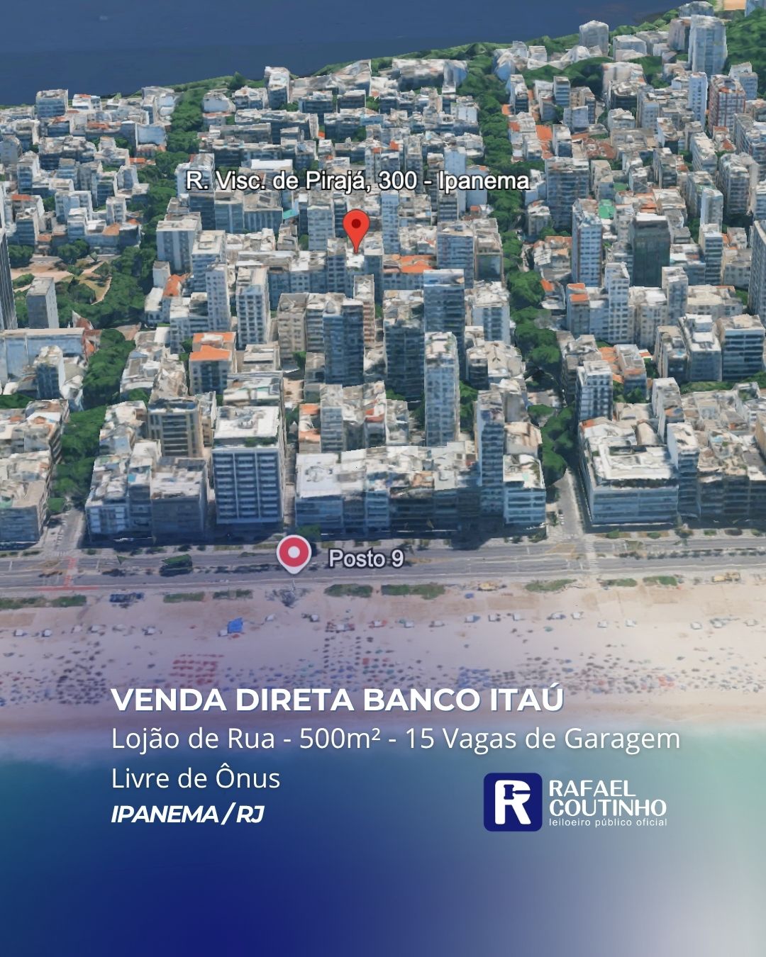 Lojão de Rua com 500m² em Ipanema/RJ. Rua Comercial – VENDA DIRETA CONDICIONADA BANCO ITAÚ. Parcele em até 72x direto com o Banco Itaú.