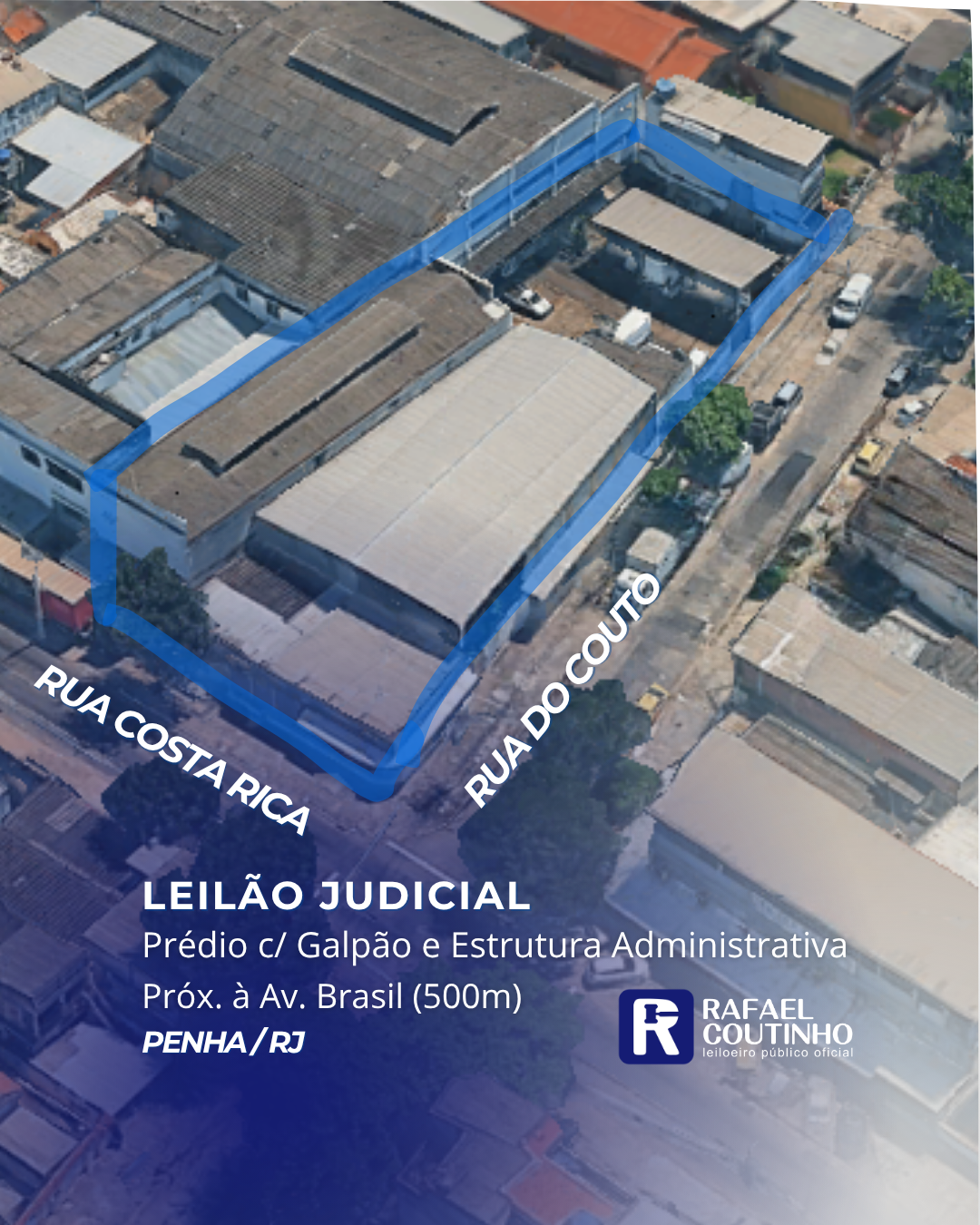 Edificação Comercial próx. à Av. Brasil na Penha/RJ. Terreno e Respectivas Construções. Pague em até 60 vezes.