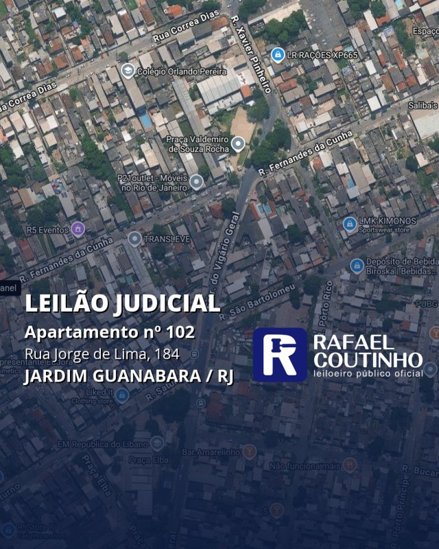 Apartamento nº 102 na Rua Jorge de Lima, 184, Jardim Guanabara, Rio de Janeiro/RJ. Pague em até 60 vezes.